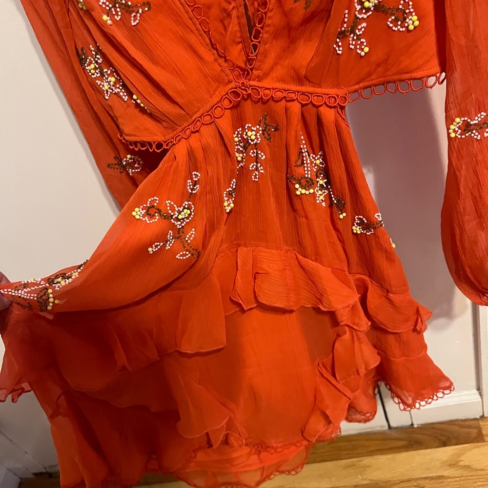 ASOS Beaded Mini Dress - Sz 10 - Picture 4 of 6